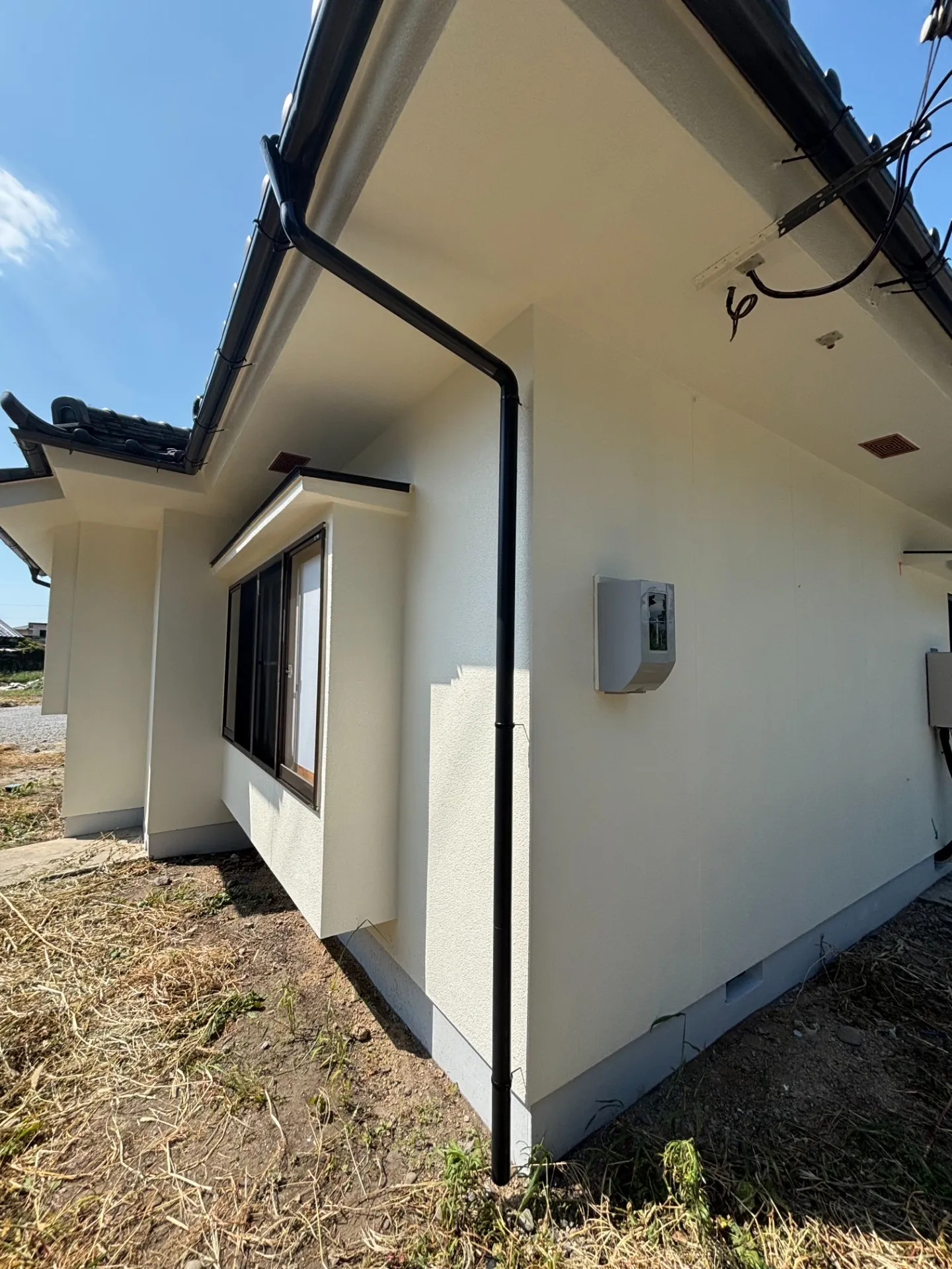 安曇野市穂高　竪樋取り付け工事