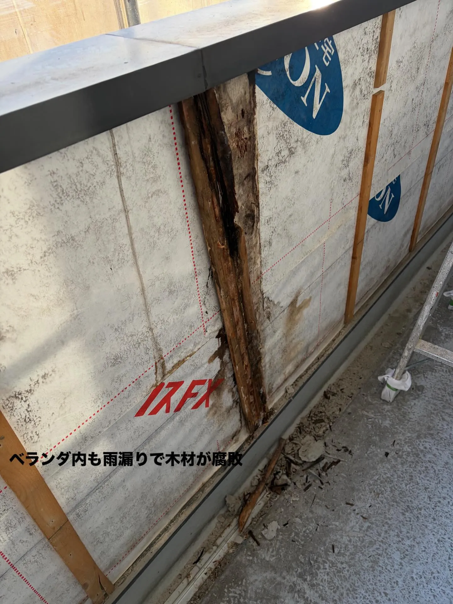 長年の雨漏りで柱から土台まで全てボロボロになってました。