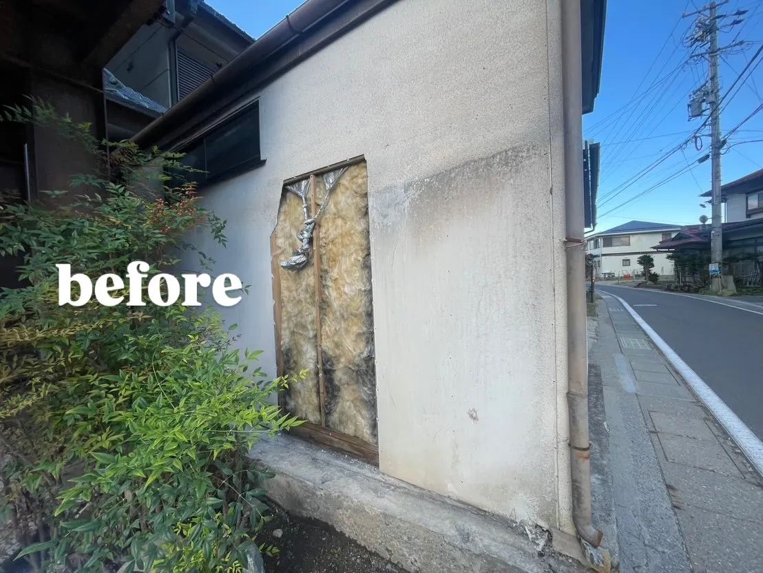 岡谷市で外壁の一部が剥がれたので他の部分も剥がれないようにカ...